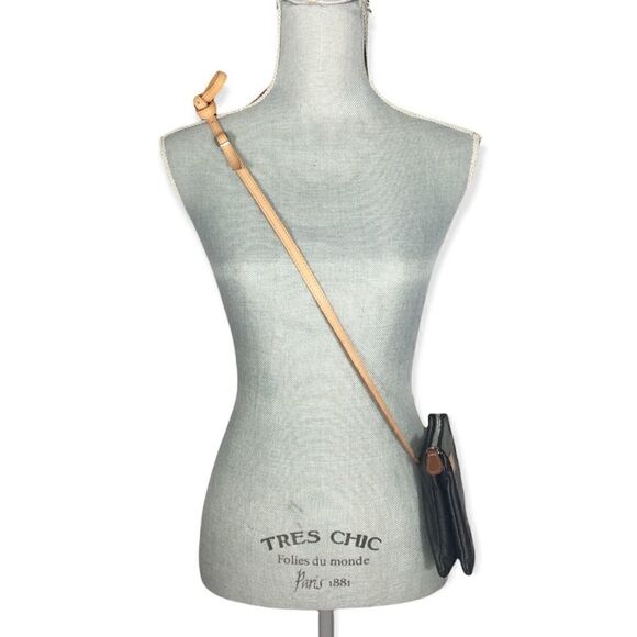 moscardini firenze Made In Italy Black And Brown Leather Crossbody Bag - Picture 3 of 5